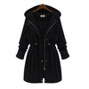 Slim Waist Hooded Coat Casual Outwear