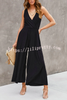 Daphne Pocketed Elastic Waist Wide Leg Jumpsuit