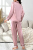 Beautifully Printed Lapel Pocket Button Lounge Pant Suit