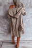 Warm Soul Patchwork Open Front Hooded Cardigan