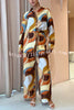 Soraya Vista Print Elastic Waist Pocketed Wide Leg Pants