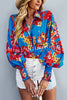 Contrast Unique Print Button Down Long Sleeved Shirt
