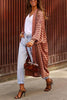 Digital Print Long Sleeve Cardigan Coat