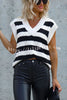 Between The Lines Striped Knit Sweater Vest