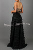Daydream Off Shoulder Embroidered Tulle Floral Back Lace-up Prom Formal Maxi Dress