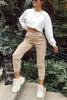 Pockets High Waist Corduroy Pants