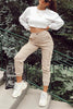 Pockets High Waist Corduroy Pants