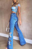 Bandage Flares High Waist Jeans