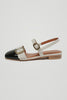 Buckle Color Block Flats Slingback
