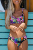 Unique Printed Cutout Suspender Bikini