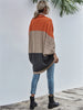Contrast Shawl Knitted Cardigan Sweater