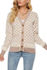 Diamond Loose Retro Contrasting Color Cardigan