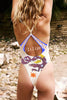 Ethnic Totem Unique Printed Cross-back One-piece Swimsuit
