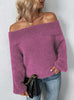 SEXY PULLOVER LANTERN SLEEVE SWEATER