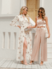 BEL GODDESS GOLD STARFISH SEQUINS MAXI DRESS - APRICOT