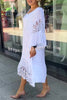 Loose Lace Long Sleeve Midi Dress