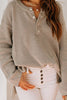 Waffle Knit Henley Sweater