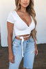 Short Sleeve Wrap Top