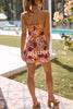 Days of Joy Embroidery Floral Applique Off Shoulder Mini Dress