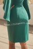 Twas The Night Ruched Waist Bell Sleeve Formal Midi Dress