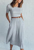 O Neck Short Sleeve Pockets Dress
