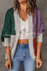 Paint Your Day Cable Knit Batwing Sleeve Multi Cardigan
