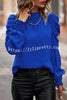 Puff Sleeve Solid Color Temperament Commuter Pleated Shirt