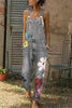 Let's Bloom Floral Print Pocket Denim Jumpsuit