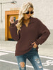 Fashion Long Sleeve Solid Color Knit Loose Turtleneck Sweater for Women
