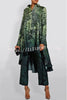 Floral Print Single Breasted Long Sleeved Shirt and Pants Two Piece Set