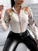 Stylish Long Sleeves Retro Floral Printed Lapel Collar Blouses&Shirts Tops