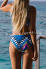 Unique Printed Cutout Suspender Bikini