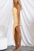 Date Night Strapless Embellished Rose Floral Tulle Split Maxi Dress