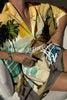 Beach Vacation Print Pocket Lace Up Button Shorts Set