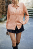 Solid Color Single Breasted Fringed Long Sleeve Shirt