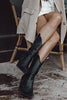 Pointed Toe Chunky Heel Boots