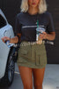 Street Queen High Rise Pocketed Cargo Skort