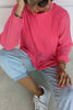 Rooney Pleated Petal Turtleneck Long Sleeve Relaxed Blouse