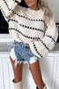 Boadi Contrast Striped Crew Neck Long Sleeved Knitted Sweater
