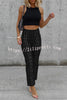 Believe In Me Lace Up High Rise Slim Fit Pants
