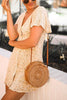 Bow Straw Crossbody Bag