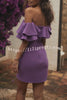 Romantic Playlist Layered Ruffles Off Shoulder Ruched Mini Dress