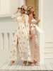 BEL GODDESS GOLD STARFISH SEQUINS MAXI DRESS - APRICOT