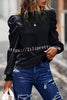 Puff Sleeve Solid Color Temperament Commuter Pleated Shirt