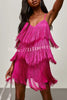 Rodeo Nights Fringed V Neck Mini Dress