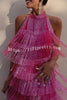 Fringed Halter Neck Backless Mini Dress