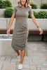 O Neck Short Sleeve Dress