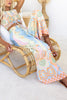 It's Your Vacation Floral Print Elastic Drawstring Waist Pocket Wide Leg Pants