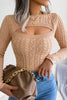 Jessica Cutout Cable Knit Sweater