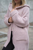 Pocket Hooded Button Oversized Cardigan